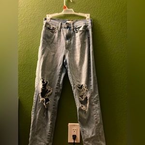 Distressed Mom jeans